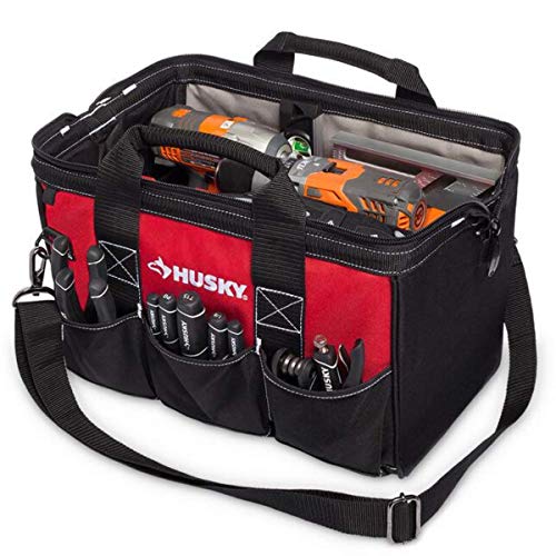 Husky 18 in., 15 in. and 12 in. Tool Bag Combo in Red
