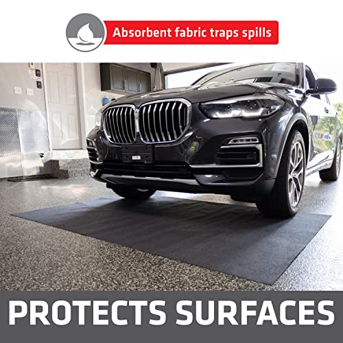 Drymate Premium Maintenance Mat Oil Spill Garage Floor Mat (60" x 72"), Absorbent, Waterproof, Contains Liquids, Protects Garage Surface or Driveway, Reusable, Washable, Durable (USA Made)