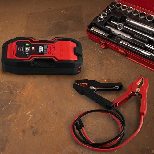 CRAFTSMAN 1500A Lithium Car Battery Jump Starter and Portable Power Pack/Jump Box, 3-in-1 Solution, 2.4A USB Charging, for 12V Power Sport, Automotive, and Marine Batteries, CMXCESM264