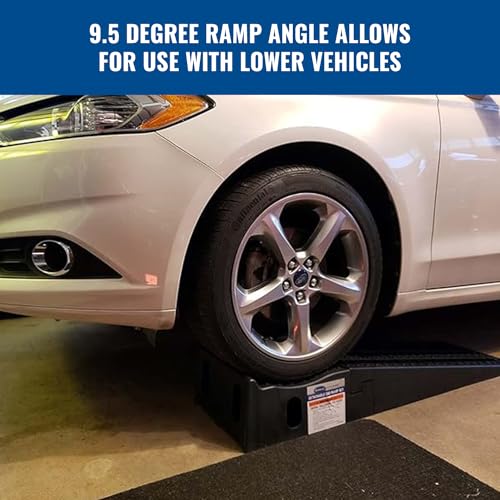 Eastwood Detachable Removable Poly Black Car Ramp Set with 3.6 Tons Load Rating