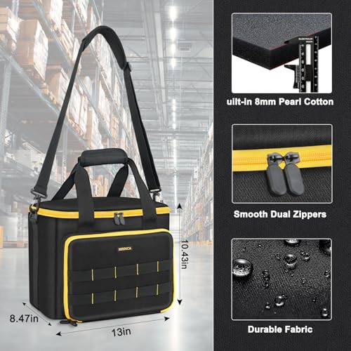 Tool Bag Compatible with DEWALT 20V MAX Circular Saw DCS391B/DCS565B, Milwaukee M18 2630-20, Tool Storage Case with Battery Compartment & Blade Organizer, Portable Design, Case Only