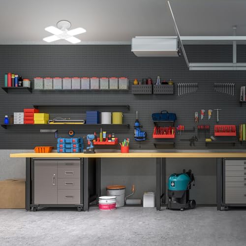 Feit Electric LED Garage Light, Multiple Adjustable Panels, E26 Base, Ideal for Garage, Workshop, Shed, 25,000-Hour Lifetime