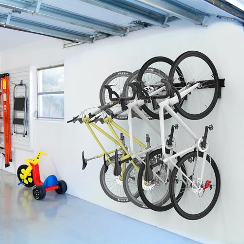 Ultrawall Swivel Bike Storage Rack, Adjustable Wall Mounted Bike Rack for Garage, Vertical Bike Hanger for Indoor Bicycle Storage, Space Saving Bike Holder