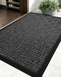 Mibao Front Door Mat, Heavy Duty Durable Welcome Mat for Outdoor Indoor, Dirt Trapper Waterproof Super Absorbent Door Mat for Entryway Outside Patio Porch, 29.5" x 17", Grey
