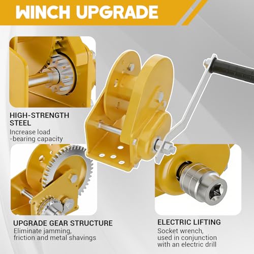 Overhead Garage Storage Lift - Heavy Duty Ceiling Mounted Garage Storage Lift System for Organization - 300lbs Weight, Supports 8-16ft Ceilings, Compatible Bronco, Weight, Wrangler (Deck Not Includ)
