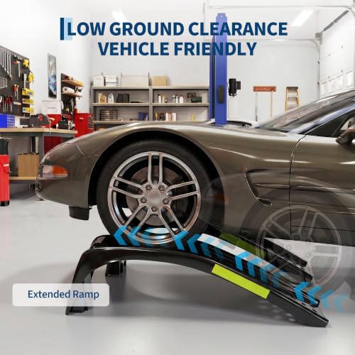 Garvee Steel Car Ramps 8000 LBS Heavy Duty for Oil Change, 2 Pack