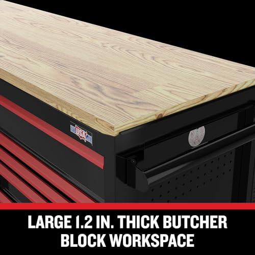 CRAFTSMAN V-Series 63 in. Garage Storage Mobile Workstation with 11 Drawers (CMSTVS6311BK)