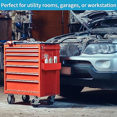 Rechabite Magnetic Aerosol Spray Can Holder, Magnet Toolbox Bottle Holder, Tool Box Storage Rack for Garage and Home, Craft Workspace, Mechanic Paint Bottle Can Organizer, Red, 3"x8.3"