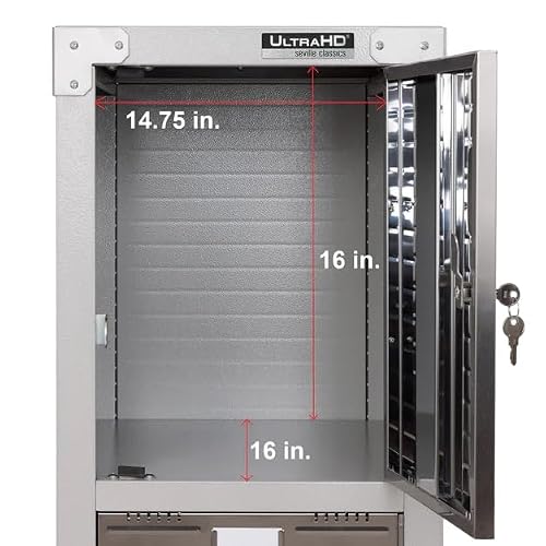 Seville Classics UltraHD® 4-Door Stackable Locker Cabinet, Granite