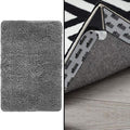 GORILLA GRIP SoakSTOPPER Door Mat, 24x17, Gray and Rug Corner Grippers, OneSize, Black Bundle