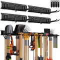 Waturis Garage Organizer - 64 Inch Wall Mount Tool Storage, 20PCs Heavy Duty Garden Tool Organizer with Adjustable Hooks, Max 900 lbs