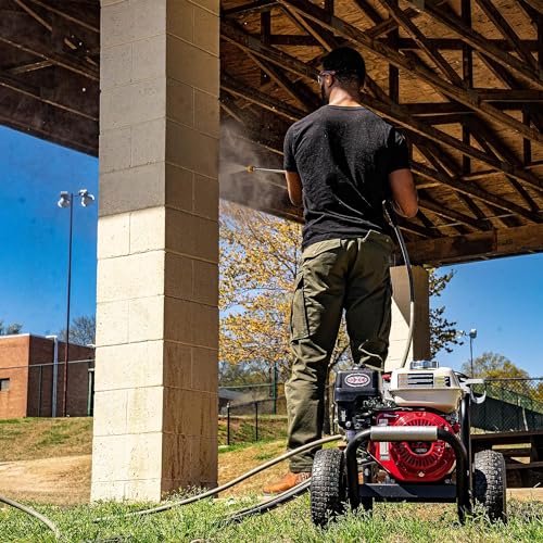 Simpson 3500 PSI Gas Pressure Washer, 2.5 GPM Commercial Power Washer, Honda Engine, Cold Water, 25' Hose, PowerShot, 49-State Compliant (PS3228)