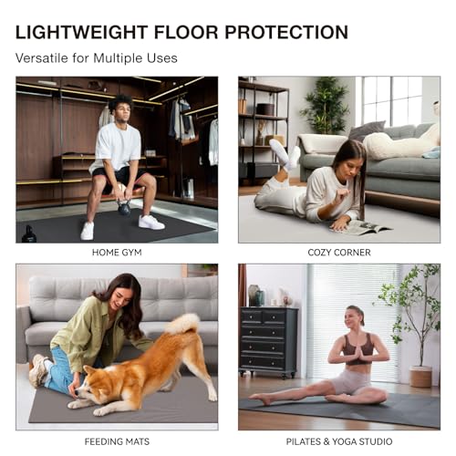 AIRHOP 18 PCS Gym Floor Mat, EVA Foam Puzzle Gym Mat, High-Density Interlocking Foam Floor Tiles for Home Gym, Play Workout Garage Kitchen Flooring 12.6"x12.6"x0.4"