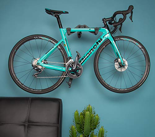 Vibrelli Bike Wall Mount - Horizontal Storage Rack for Hanging Bicycles in Garage - Adjustable Bike Hanger, Holder - Wall Bike Rack Hooks for Bicycle