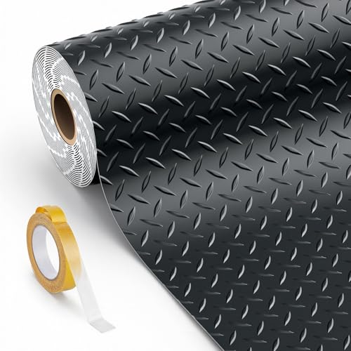 AHUAWA 7.8x20 FT Heavy Duty Garage Floor Mat, 2.8mm Thickened Garage Flooring Diamond Plate Rubber Garage Floor Mats for Under Car, Garage Mat for Garage, Workshop, Enclosed Trailer