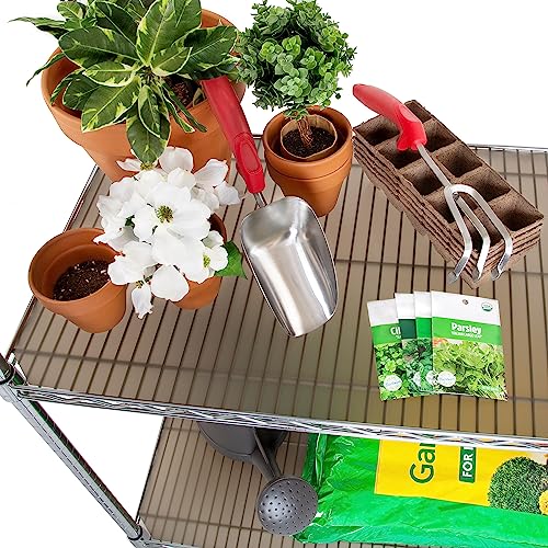 Seville Classics Heavy Duty Fitted Wire Shelf Liners Protector Mat, Non Adhesive, for Wired Shelves, Office, Kitchen, Garage, Semi-Transparent Taupe, 36" x 18" Shelf (5-Pack)