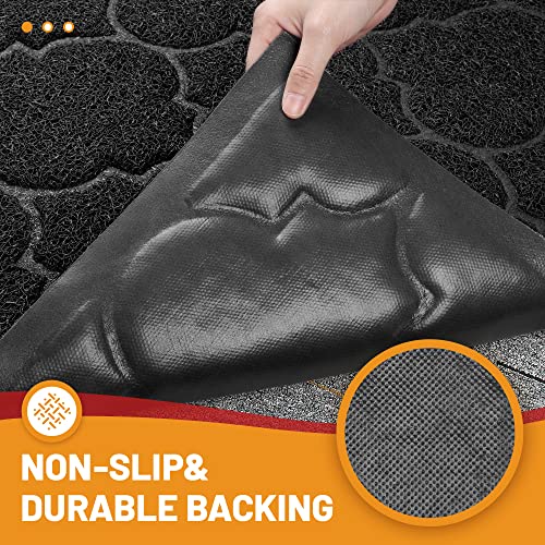 Cosyearn Door Mat, Front Door Mat, 46x35, Welcome Mats for Entryway,Garage,High Traffic Areas, Jumbo Size, Doormat Entrance, Waterproof Mat, Easy Clean, Outdoor Indoor Floor Mat,Non Slip (Black)