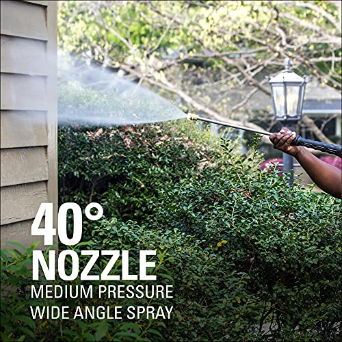 Greenworks 2000 PSI (1.1 GPM Max) Electric Power Washer (25°, 40°, Soap Nozzle) For Use On Decks, Fences, Concrete Patios, Sidewalks & More. Medium-Duty