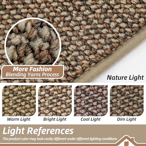 BEQHAUSE Dirt Trapper Door Mat 20" x 32", Non-Slip Washable Doormats Entrance Mat, Dirt Resistant and Absorbent Welcome Mat, Low Profile Floor Mats for Front Back Door and Entryway, Beige