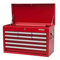 Workington Professional Industrial Portable Metal Tool Chest with 9 Drawers, 26" 9-Drawer Tool Chest Cabinet with Ball Bearing Drawer Slides, Steel Tool Storage Box Organizer 4016 Red
