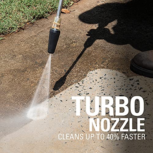 Greenworks 2000 PSI (1.2 GPM) Electric Pressure Washer (25°, 40°, Soap, and Turbo Nozzle) For Use On Decks, Fences, Concrete Patios, Sidewalks & More. Medium-Duty