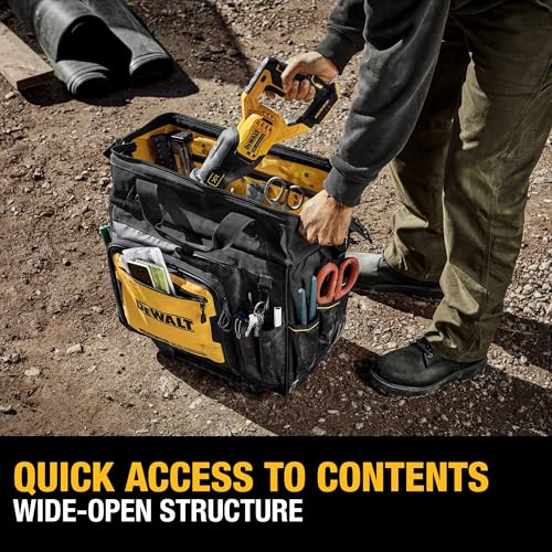 DEWALT 18 Inch Rolling Tool Storage Bag with 27 Pockets (DWST560107)