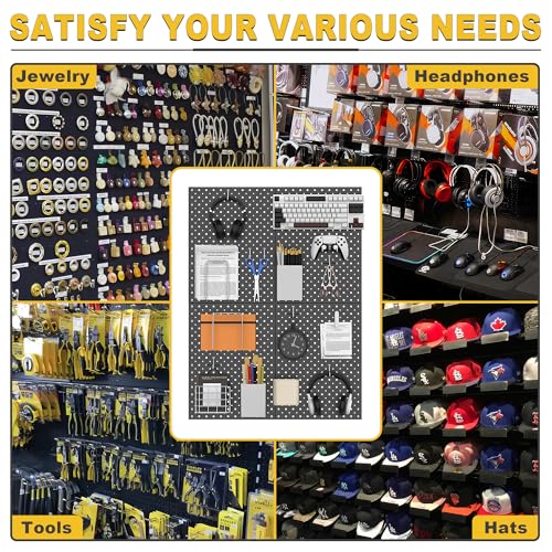 Ultrawall Metal Pegboard Panels, Pegboard Wall Organizer, Black Peg Boards for Wall, Garage Tool Storage Organization, 12"X16", 2pcs
