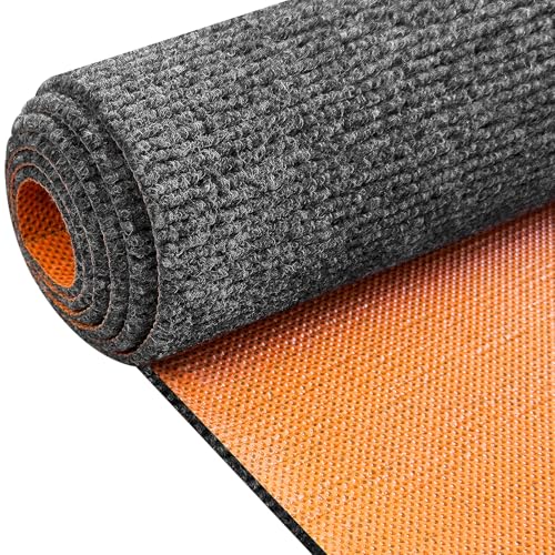 XSTWVM, Heavy Duty Oil Resistant Garage Car Bottom Mat, Reusable Floor Protector, 1/4 Inch Thick Waterproof Rubber Backing, Oil Absorbent (Dark Gray) (60 * 36)