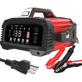 E-FAST 25A Smart Car Battery Charger, 12V/24V Automatic Automotive Battery Maintainer & Desulfator with 200s Booster Mode - Adjustable Amp Trickle Charger for Lead-Acid, AGM, Gel, LiFePO4